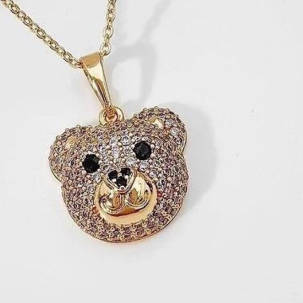14k Gold plated Teddy Bear Charm Pendant